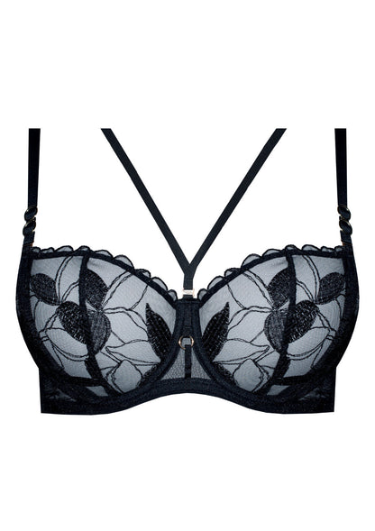 Samanta Kendall Sheer Balconette Bra