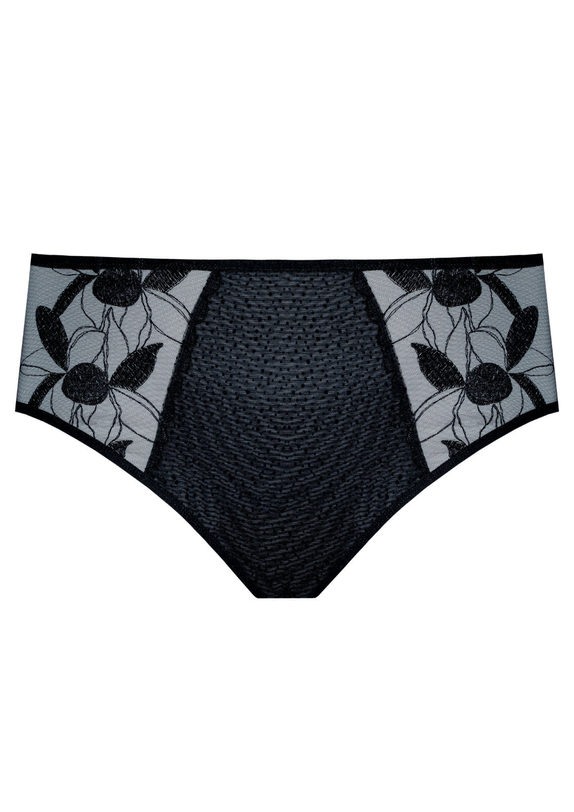 Samanta Kendall Semi-Sheer Mid-Rise Brief Panty