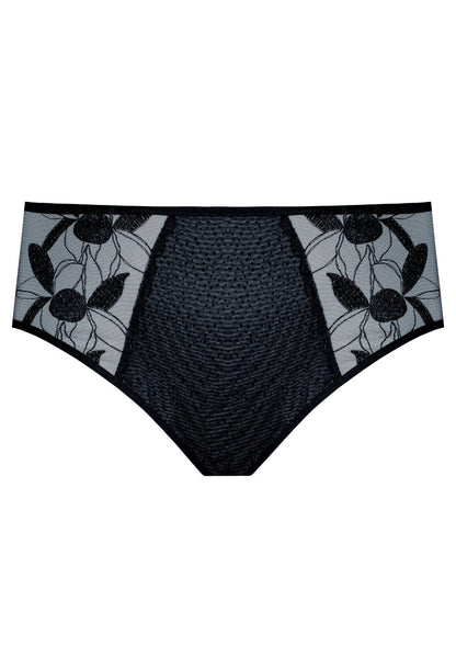 Samanta Kendall Semi-Sheer Mid-Rise Brief Panty