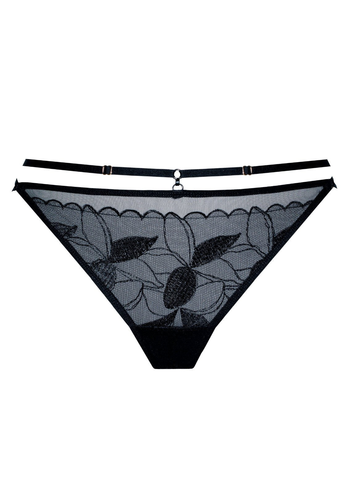 Samanta Kendall Sheer Mesh Low - Rise String Panty - Ansley Effect