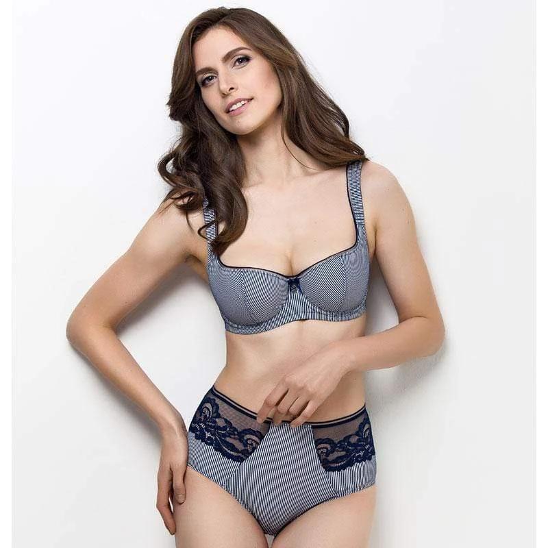Lightly Padded Balcony Bra Lauma Navy by Lauma Lingerie
