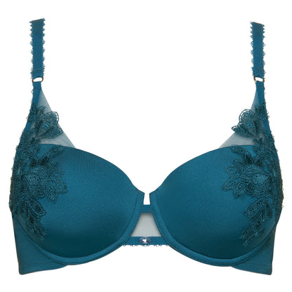 Lisca Peony Dark Turquoise Molded Foam Cup Demi Bra