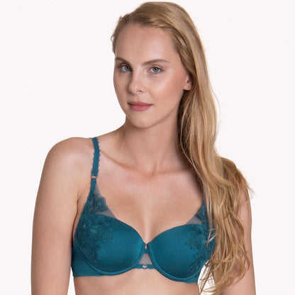 Lisca Peony Dark Turquoise Molded Foam Cup Demi Bra