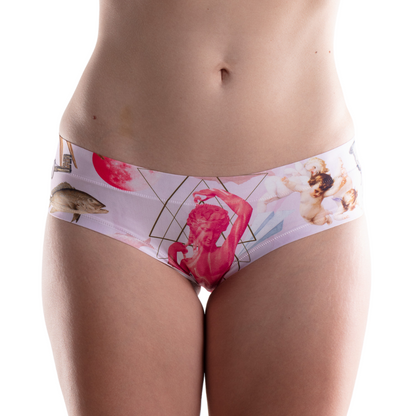 Memème Women's Ultra-Comfortable Art Angel Panties - Breathable Cotton Crotch and Stretchy Fit for Everyday Wear