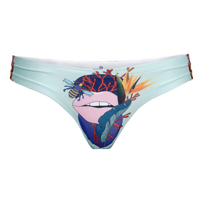 Memème Women's Botanic Panic Lips Panties - Ultra-Comfortable with Breathable Cotton, Unique Designs, Stretchy Fit