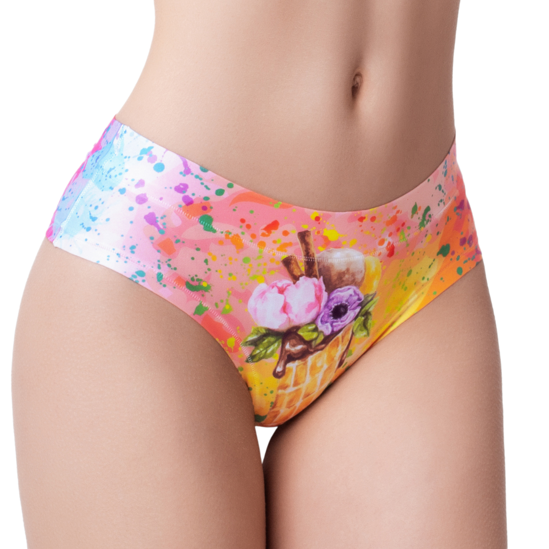 Memème Women's Ultra-Comfortable Candy Shop Drops Panties - Breathable Cotton, Stretchy Fit, Unique Designs