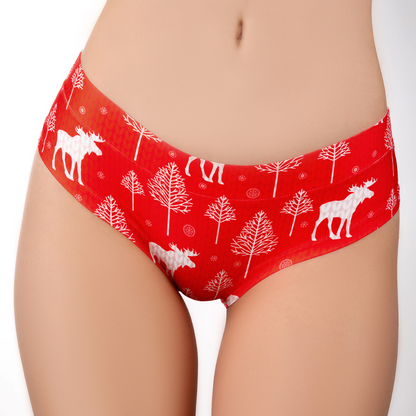 Memème Women's Ultra-Comfortable Classic Winter Forest Panties - Breathable Cotton, Stretchy Fit, Unique Designs and Soft Seams