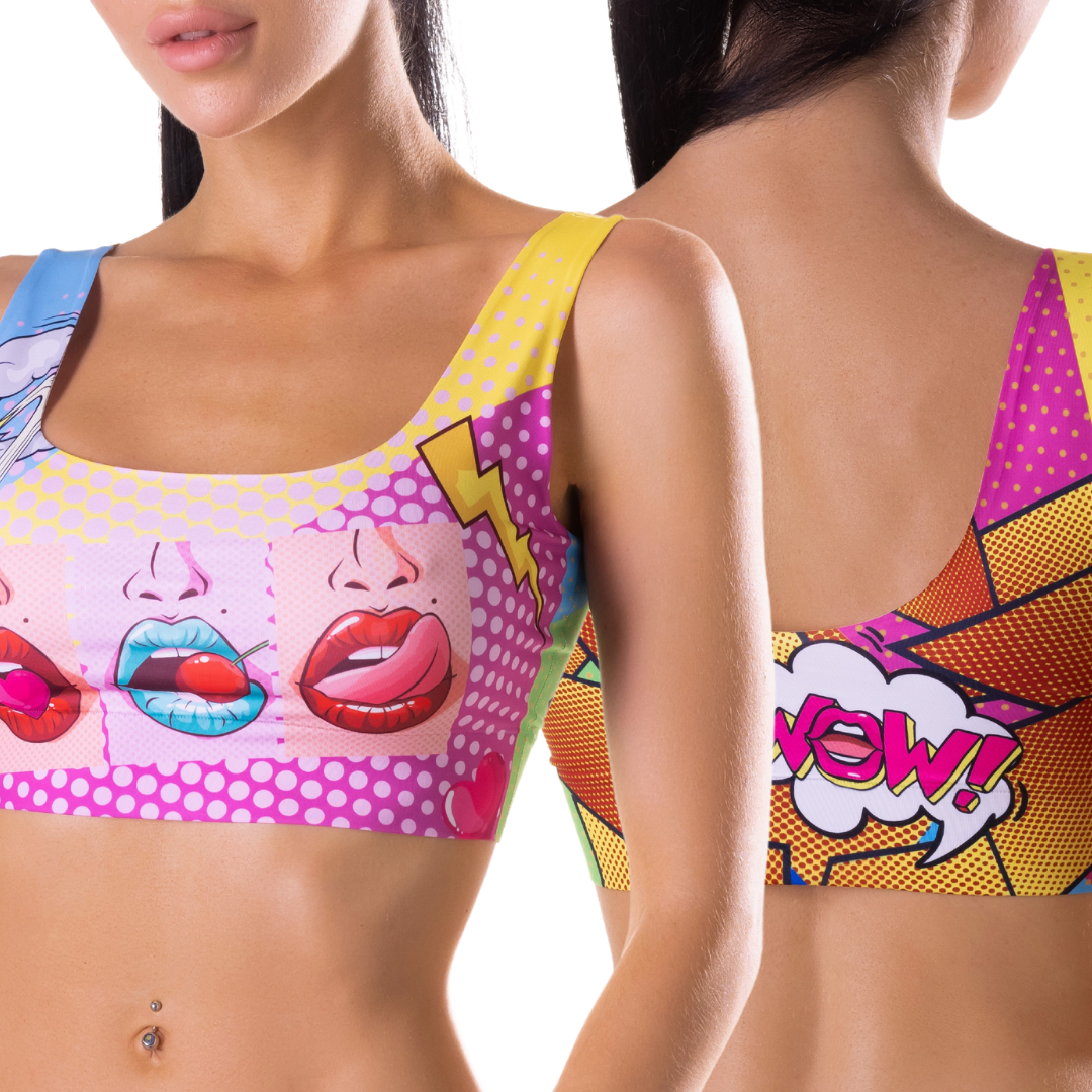 Memème Women's Ultra-Comfortable Comics Hot Crop Top - Breathable Fabric, Stretchy Fit, Original Designs