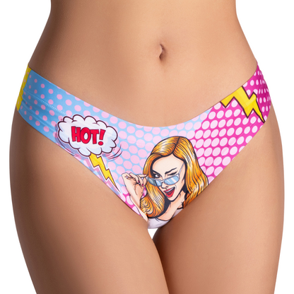 Memème Women's Ultra-Comfortable Comics Hot Girl Panties - Breathable Cotton Crotch, Stretchy Fit, and Unique Designs