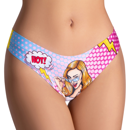 Memème Women's Ultra-Comfortable Comics Hot Girl Panties - Breathable Cotton Crotch, Stretchy Fit, and Unique Designs