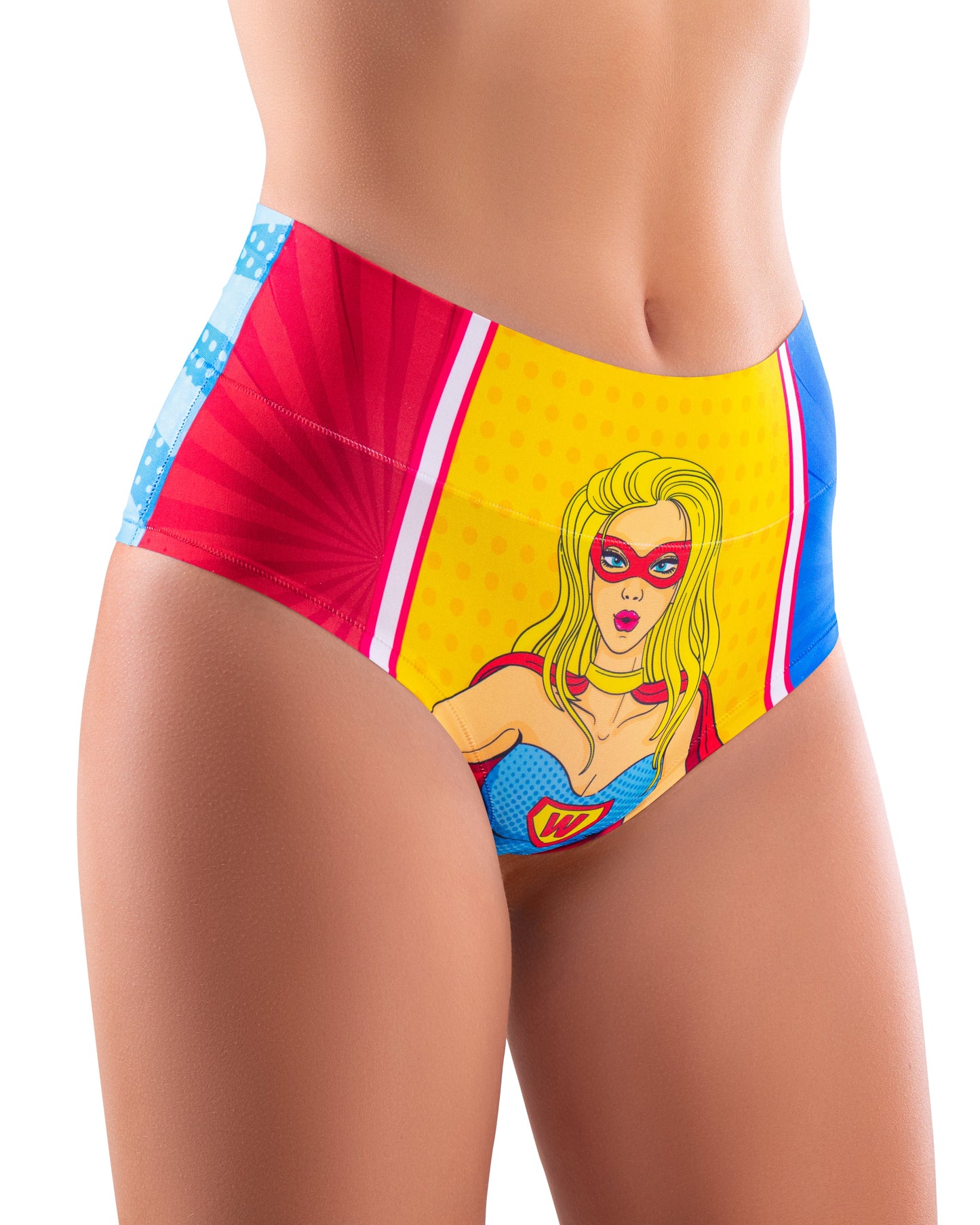 Memème Wonder Girl High-Waisted Panties - Ultra-Comfortable, Breathable Cotton, Stretchy Fit, Original Designs