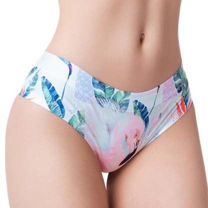 Memème Women's Fantasy Dreams Flamingo Panties - Ultra-Comfortable Breathable Cotton Stretch Fit