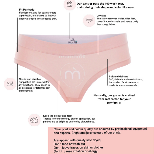 Memème Women's Ultra-Comfortable Graffiti Trash Panties - Breathable Cotton Crotch and Stretchy Fit