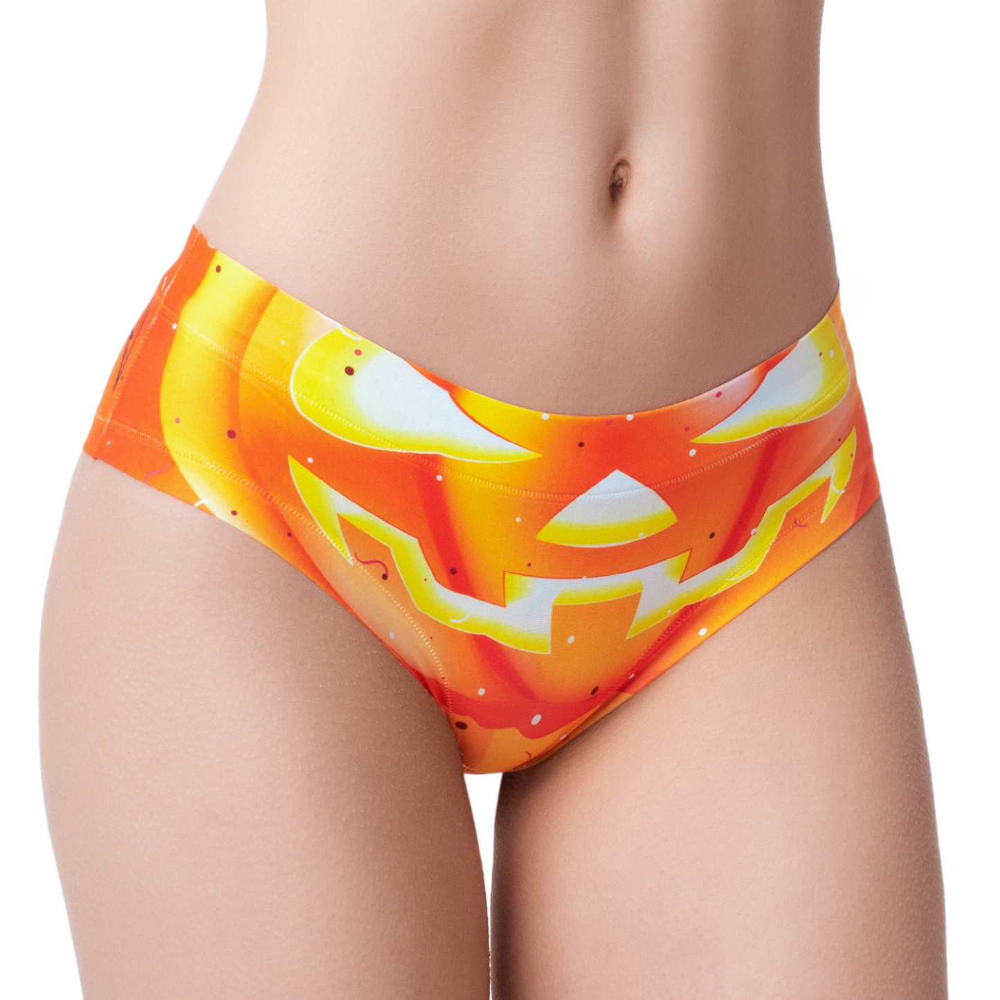 Memème Women's Ultra-Comfortable Halloween Pumpkin Panties - Breathable Cotton, Stretchy Fit and Soft Seams