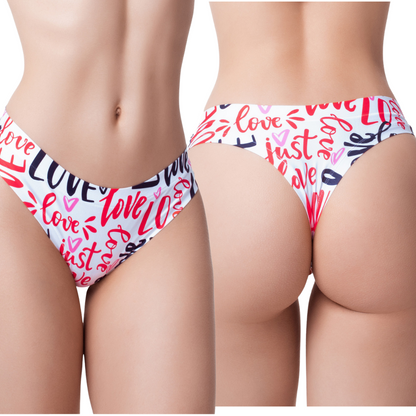 Memème Women's Ultra-Comfortable Love Message Panties - Breathable Cotton and Stretchy Fit