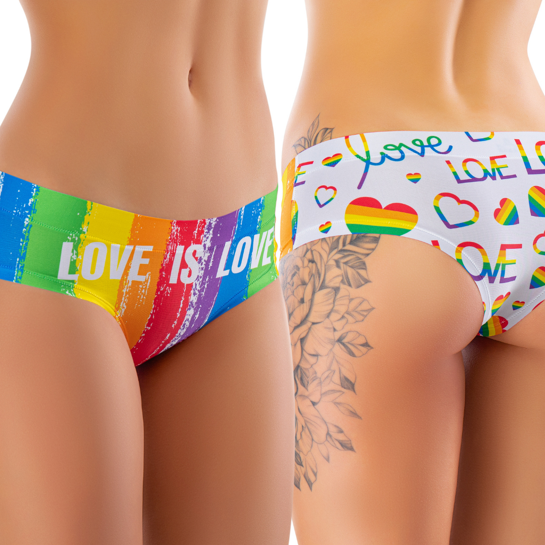 Memème Women's Ultra-Comfortable Pride Panties - Breathable Cotton, Stretchy Fit and Unique Designs