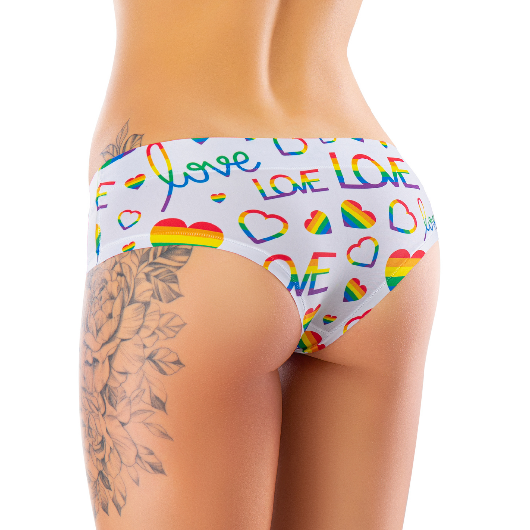 Memème Women's Ultra-Comfortable Pride Panties - Breathable Cotton, Stretchy Fit and Original Designs