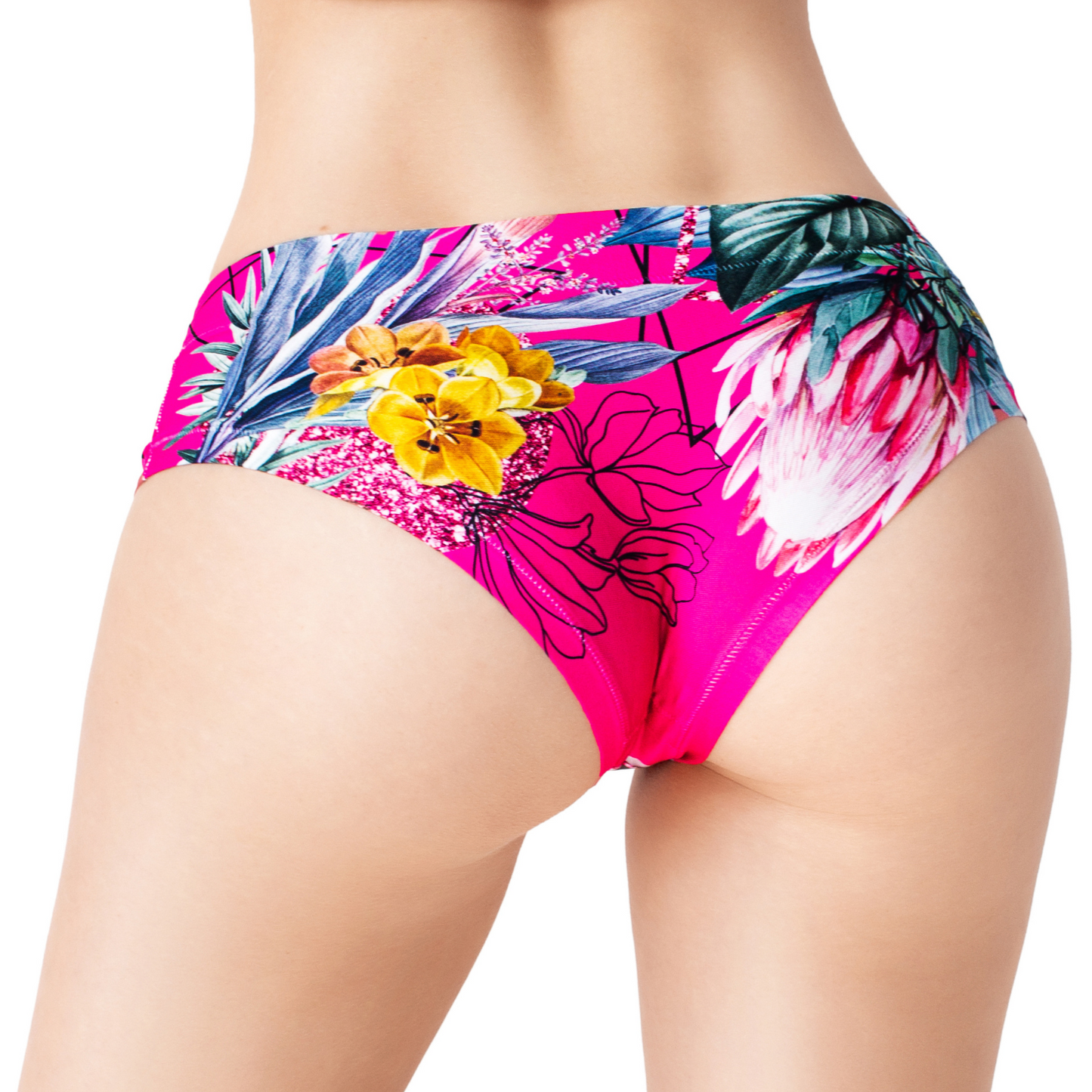Memème Women's Ultra-Comfortable Secret Garden Frida Pink Panties - Breathable Cotton, Stretchy Fit and Unique Designs