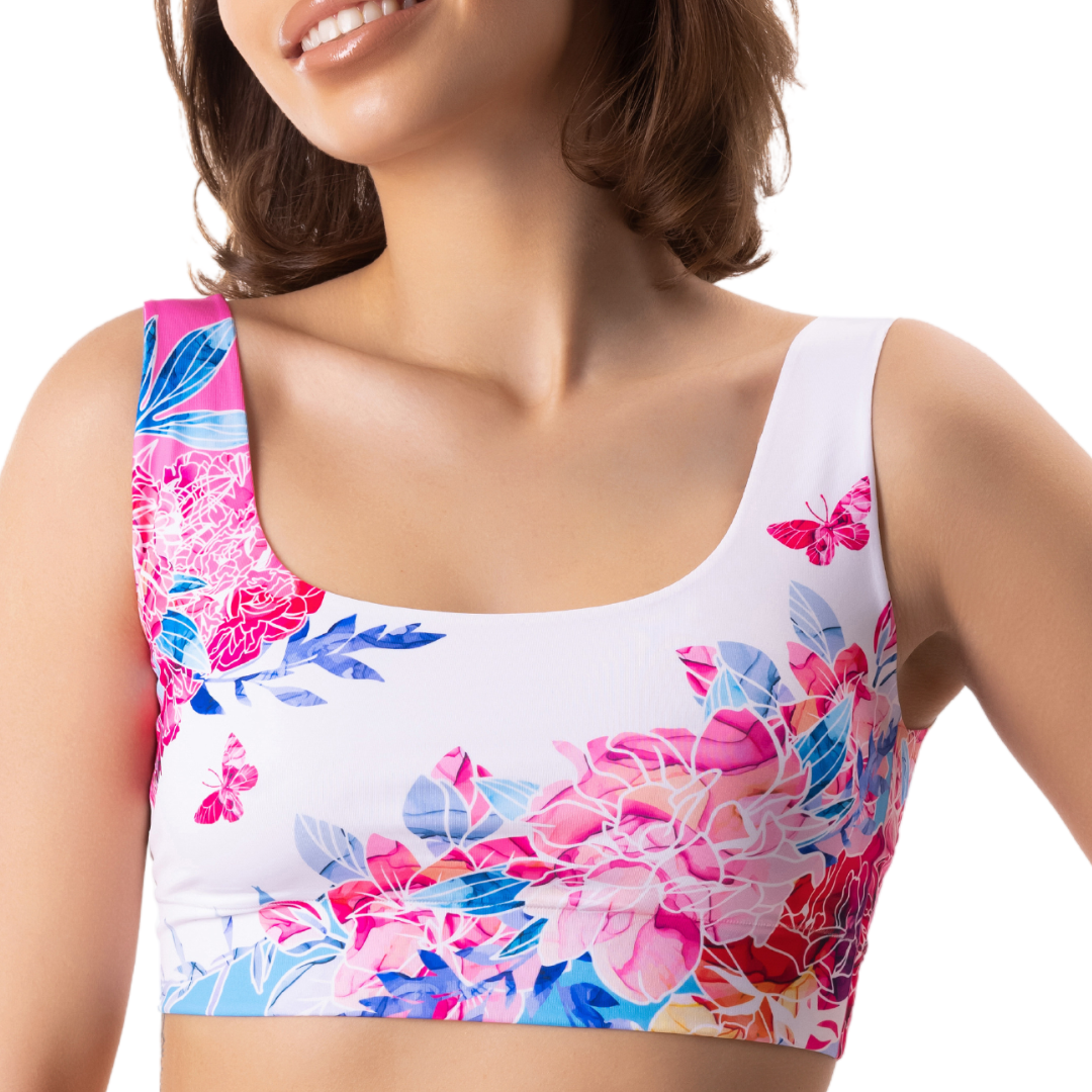 Memème Women’s Ultra-Comfortable SPRING - Blossom - Crop Top | Original Prints, Unique Designs | Breathable Cotton Crotch, Stretchy Fit, Soft Flat Seams, No Elastic Bands | Everyday Use-0