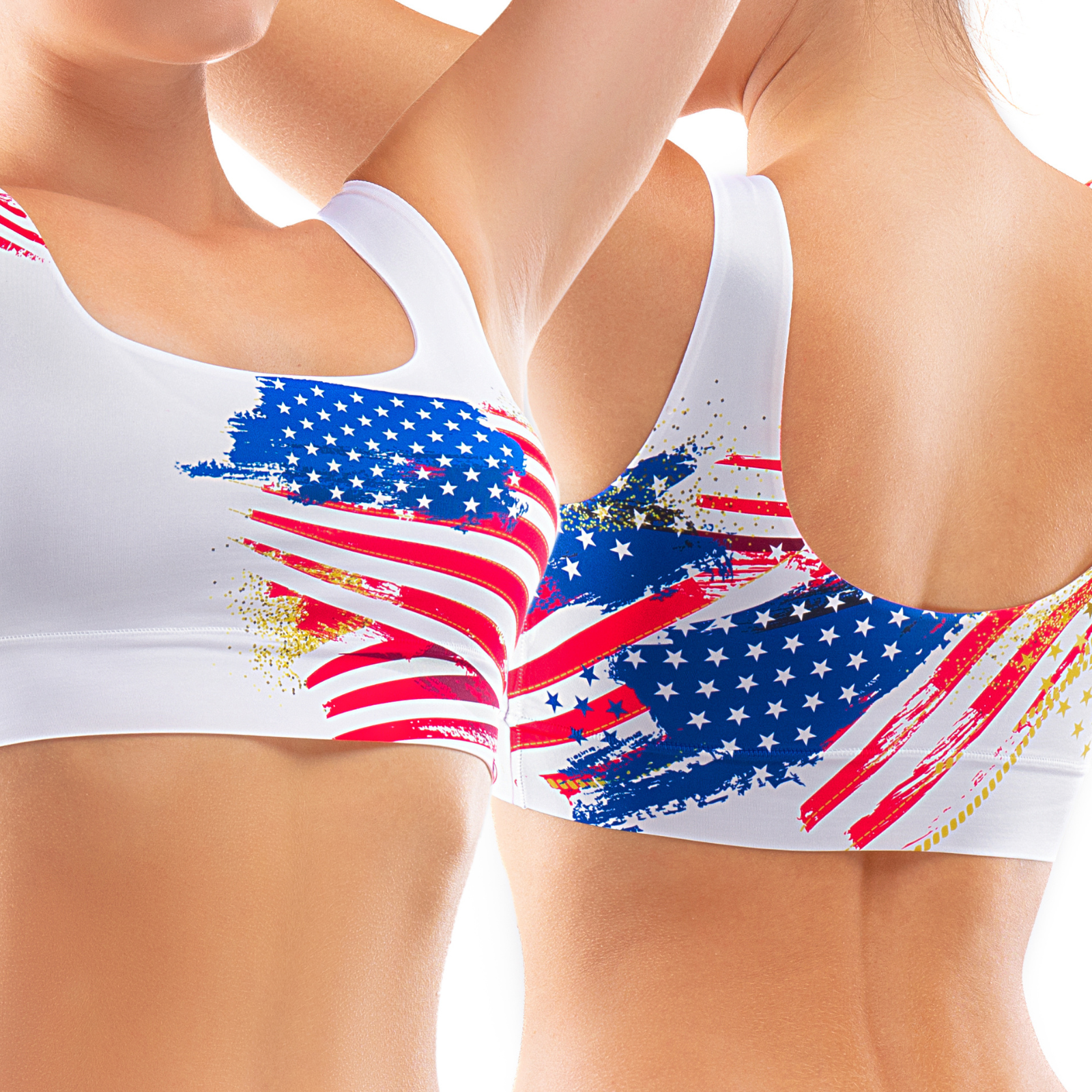 Memème Women’s Ultra-Comfortable USA - Aged - Crop Top | Original Prints, Unique Designs | Breathable Cotton Crotch, Stretchy Fit, Soft Flat Seams, No Elastic Bands | Everyday Use-2