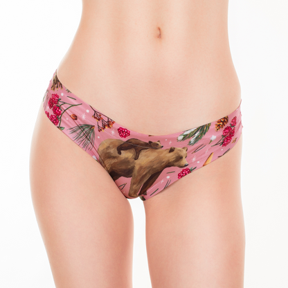 Memème Women's Winter Fairytale Bear Panties - Ultra-Comfortable with Breathable Cotton and Stretchy Fit