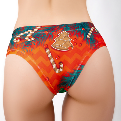 Memème Women's Ultra-Comfortable Christmas Sweets Panties - Breathable, Stretchy and Original Designs