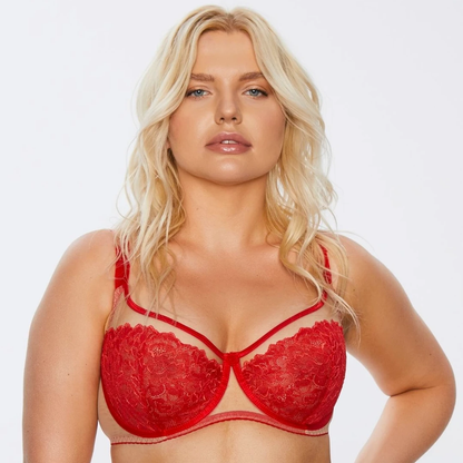 Sheer Mesh Full Busted Lace Bra Kinga Mind Love by Kinga Lingerie