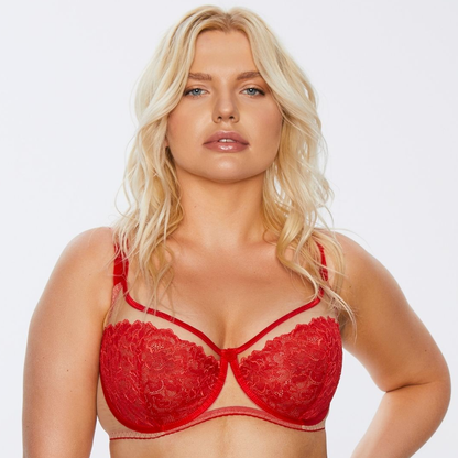 Kinga Mind Love Sheer Mesh Full Busted Lace Bra