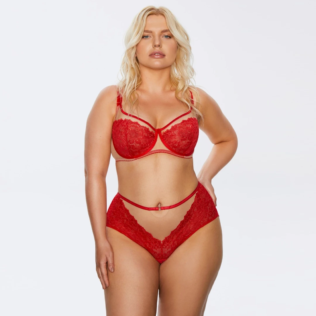 Sheer Mesh Full Busted Lace Bra Kinga Mind Love by Kinga Lingerie