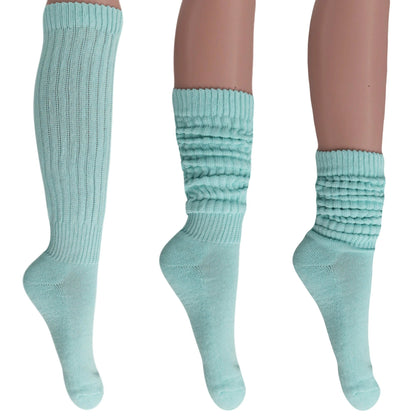 Women's Extra Long Heavy Slouch Cotton Socks – 3 Pairs, Size 9-11 by AWS/American Made