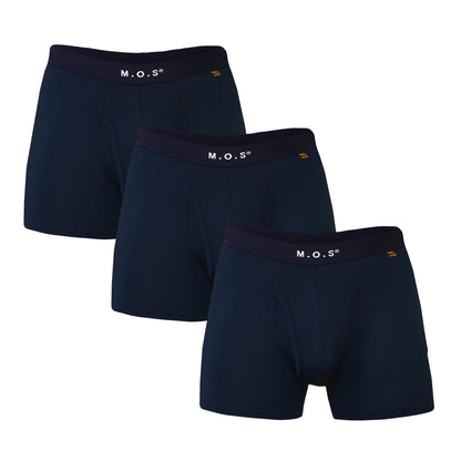 Boxer Briefs for Men with Pouch Breathable Short Boxer 3 Pack by M.O.S
