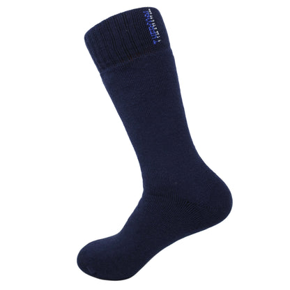 Men's Cotton Crew Socks for Cold Weather 3 Pairs Reinforced Heel Winter Socks-2