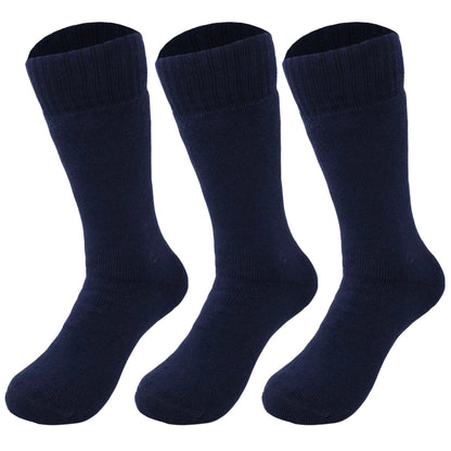 Winter Socks for Men 3 Pairs, Seamless Toe Reinforced Heel Shoe Size 8-11.5 by AWS/American Made