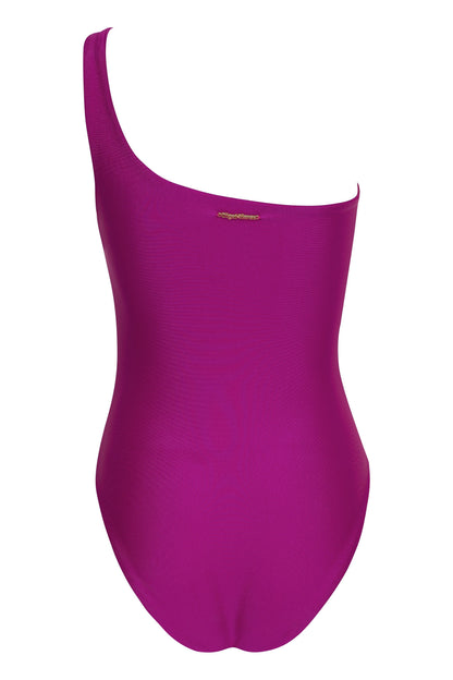 Vanda - StripeOne Shoulder Style Swimsuit