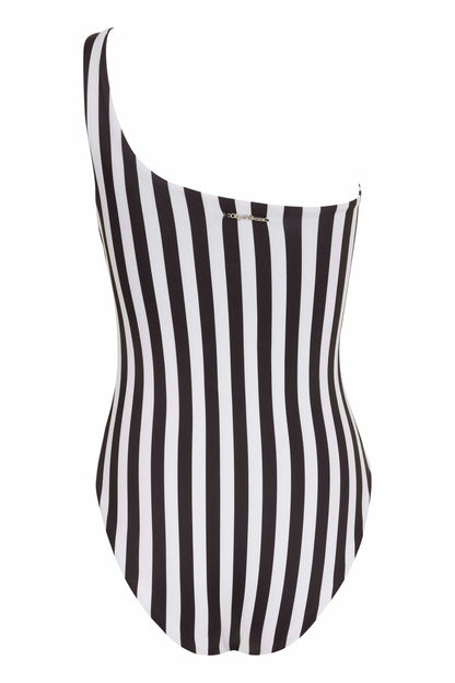 Vanda - Fuchsia One Shoulder Style Swimsuit