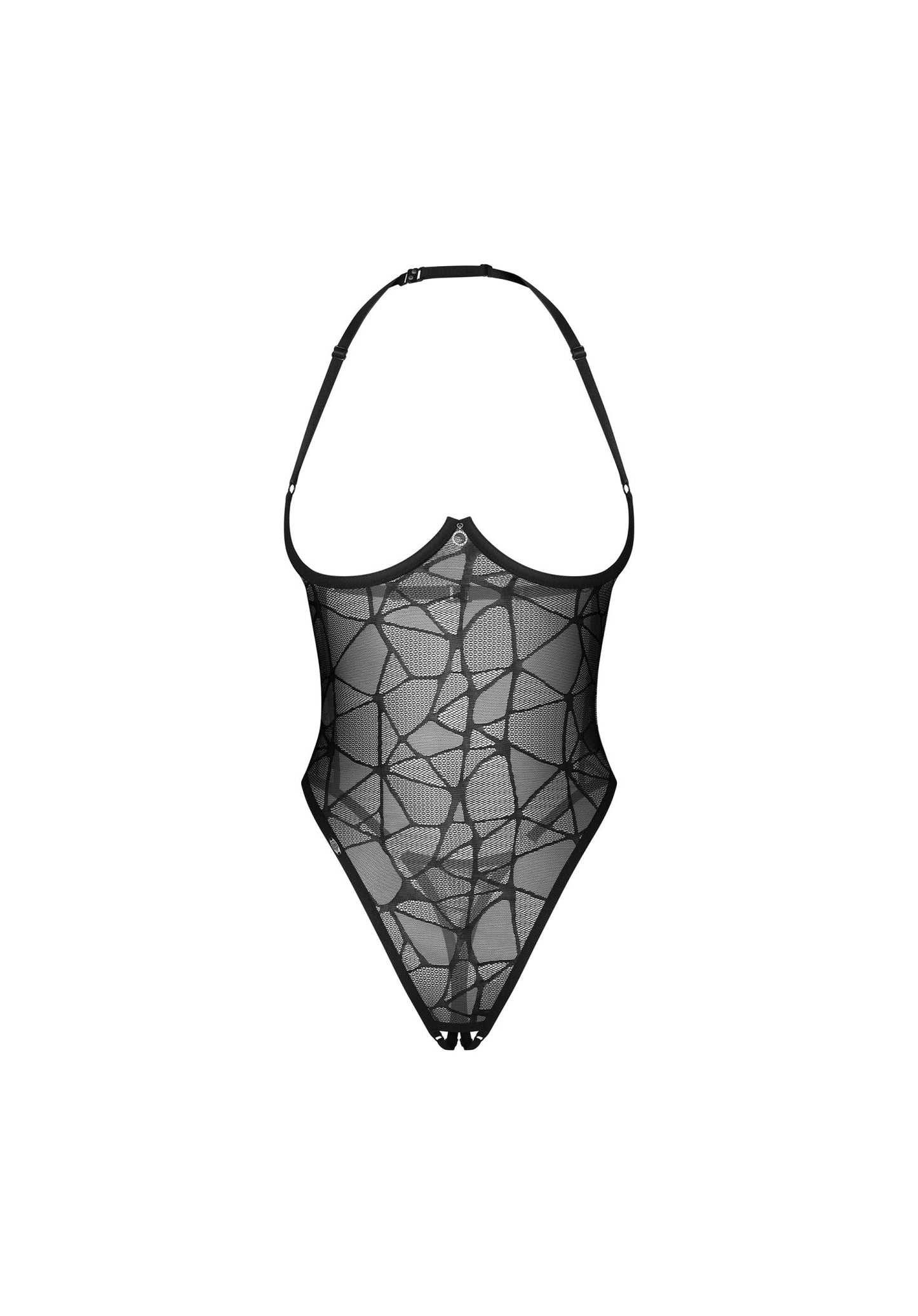 Obsessive Olianna Black Open Cup Crotchless Teddy