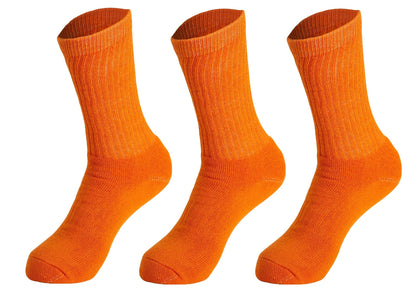3 Pairs Cotton Crew Socks for Women – Soft, Breathable & Cushioned Athletic Sport Socks, Size 9-11 by AWS/American Made