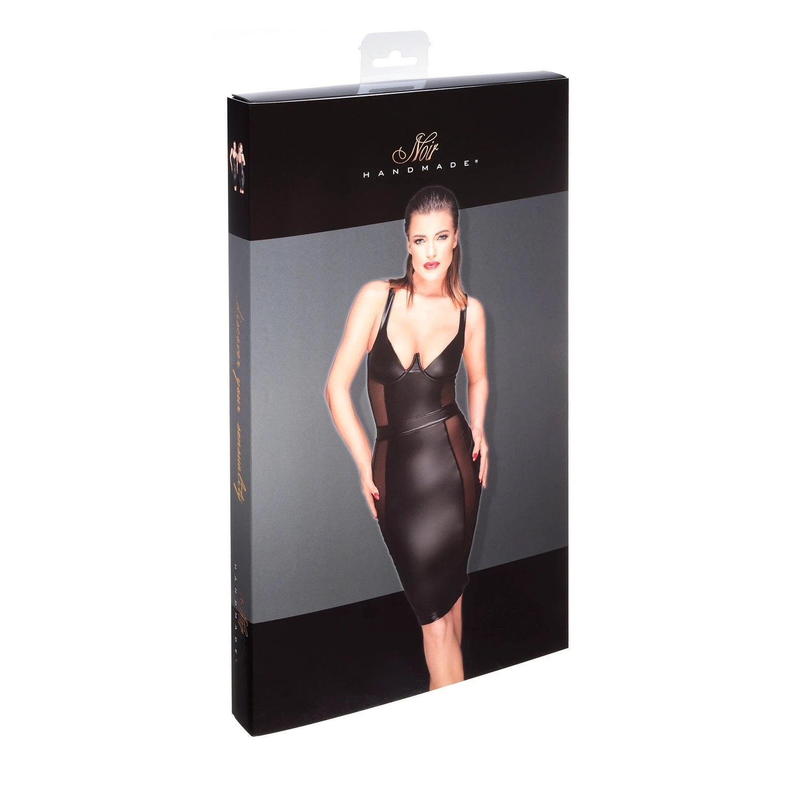 Power Wetlook Pencil Dress Noir Handmade Muse by NOIR HANDMADE
