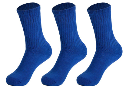 3 Pairs Cotton Crew Socks for Women – Soft, Breathable & Cushioned Athletic Sport Socks, Size 9-11 by AWS/American Made