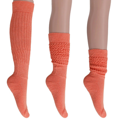 Women's Extra Long Heavy Slouch Cotton Socks – 3 Pairs, Size 9-11 by AWS/American Made