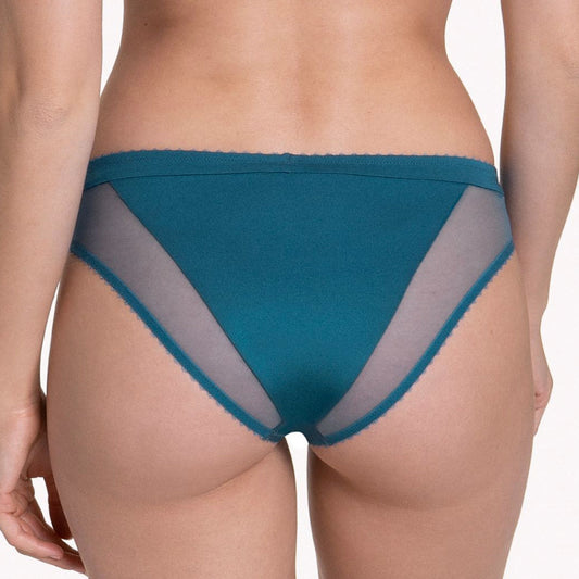 Lisca Peony Dark Turquoise Sheer Mesh Lace Bikini Panty