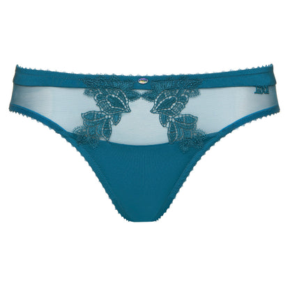 Lisca Peony Dark Turquoise Sheer Mesh Lace Bikini Panty