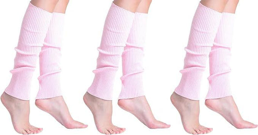 Leg Warmers for Women 3 Pairs Soft Slouchy Retro Knee-High or Scrunched Down Warm and Breathable by AWS/American Made