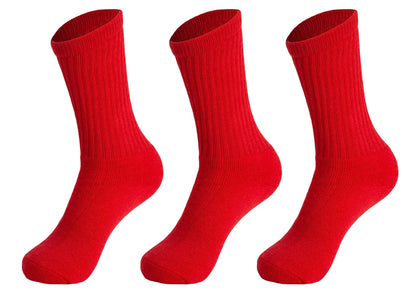 3 Pairs Cotton Crew Socks for Women – Soft, Breathable & Cushioned Athletic Sport Socks, Size 9-11 by AWS/American Made
