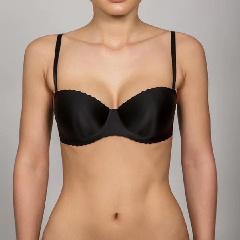 Rosme Invisible Strapless Molded Cup Balconette Bra by Rosme Lingerie