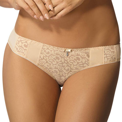 Gorteks Marilyn Beige Semi Sheer Bikini Panty