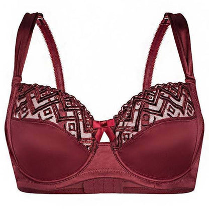 Sassa Bordeaux Semi - Sheer Full Figure Bra - Ansley Effect