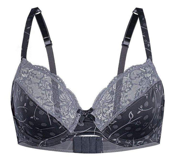 Sassa Silver Blossom Semi Sheer Full Figure Bra by Sassa Mode Lingerie