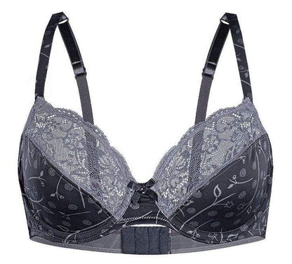 Sassa Silver Blossom Semi Sheer Full Figure Bra by Sassa Mode Lingerie