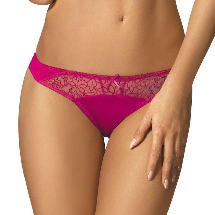 Semi Sheer Low Rise Bikini Panty Gorteks Pamela Pink by Gorteks Lingerie